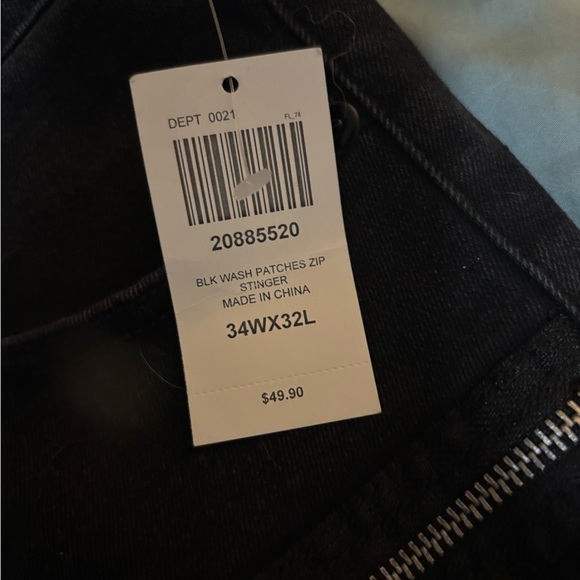 Brand new with tags hot topic women’s Goth jeans black 32 x 34 - Picture 7 of 8